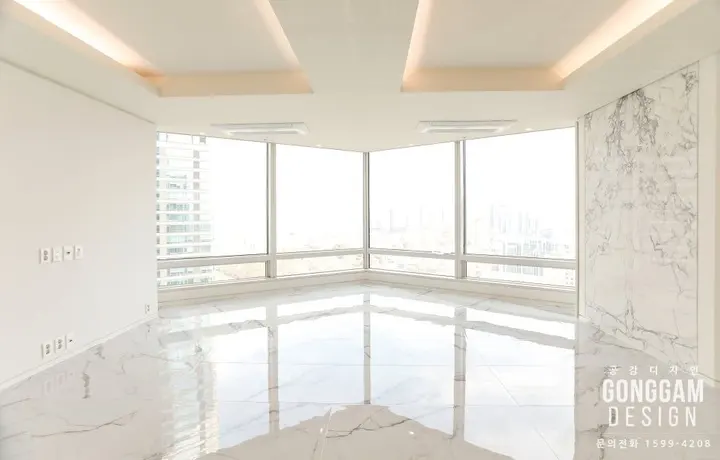 도곡동 50평 거실 인테리어 시공 사진 (공감디자인, 2020년)